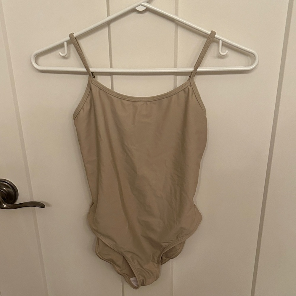 SHEIN Beige Spaghetti Strap Bathing Suit